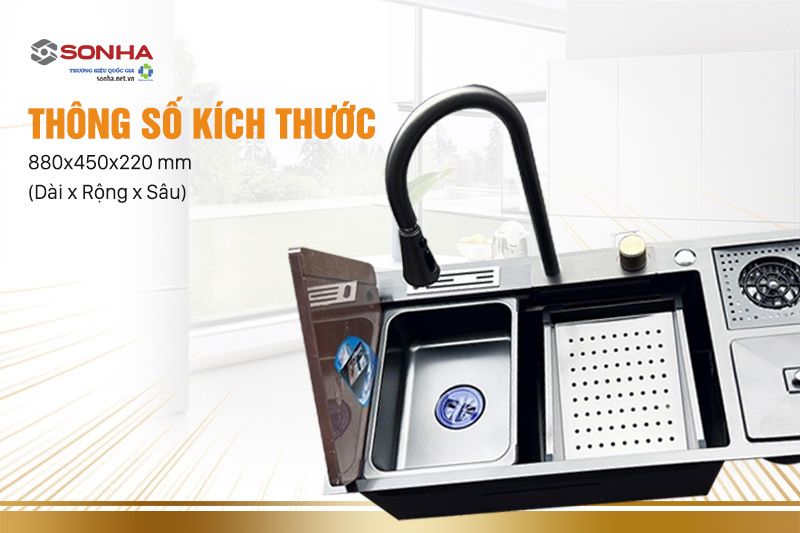 Thông số kĩ thuật Chậu rửa bát KND8845XD