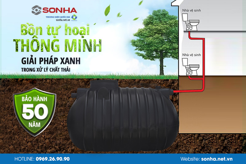 Bồn tự hoại Sơn Hà ngang Septic Filter 1700L - giải pháp xanh thông minh