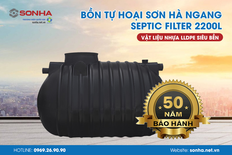 Bồn tự hoại Septic làm từ vật liệu LLDPE siêu bền