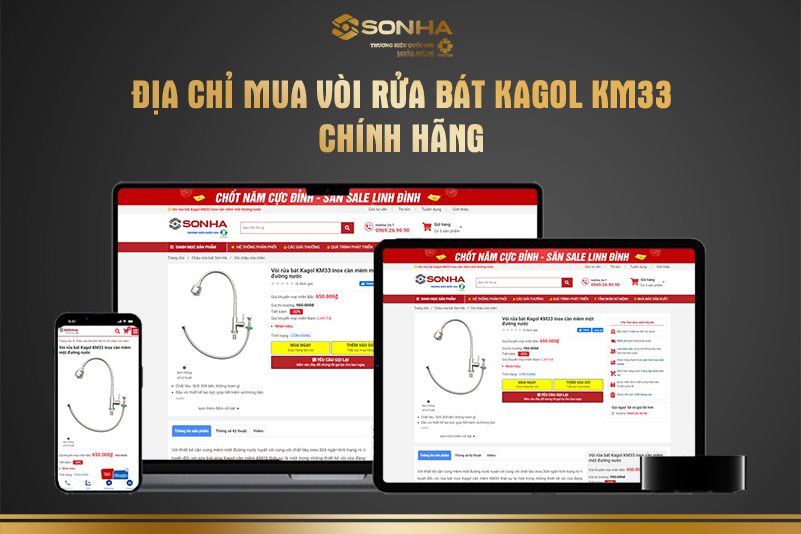 Sơn Hà - Địa chỉ mua vòi rửa bát Kagol chính hãng uy tín nhất hiện nay