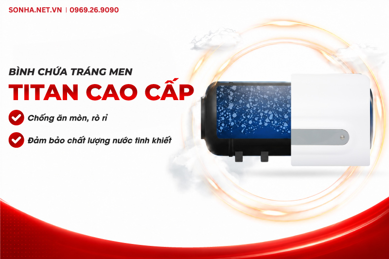Bình chứa tráng men titan siêu bền