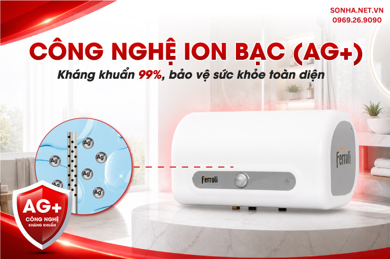 C&ocirc;ng nghệ ion Ag+ kh&aacute;ng khuẩn mang lại nguồn nước an to&agrave;n tuyệt đối