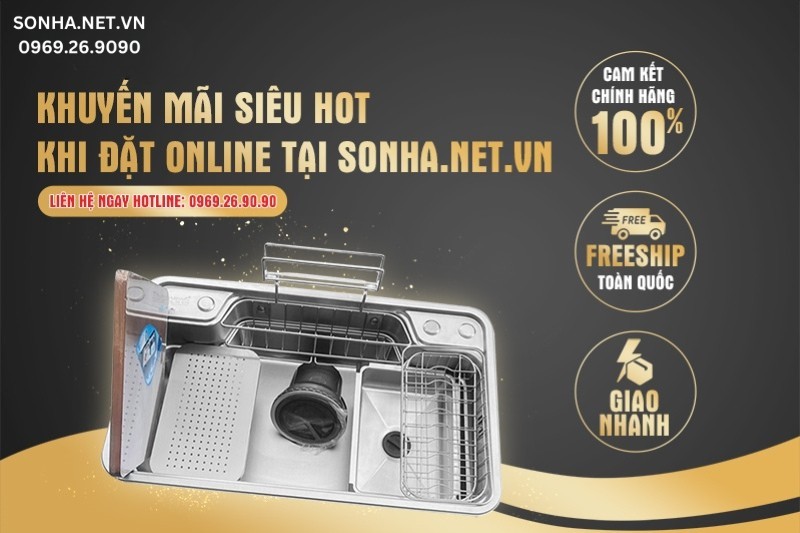 Sonha.net.vn địa chỉ mua chậu rửa bát inox Kagol K7848 304N ở đâu uy tín, chính hãng