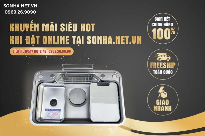 Sonha.net.vn địa chỉ mua chậu rửa bát inox Kagol K7848 304N ở đâu uy tín, chính hãng