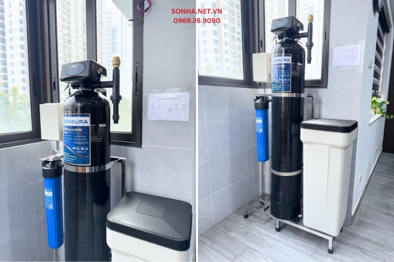 Sonha.net.vn lắp máy lọc tổng Sakura SKT211C cho khách hàng