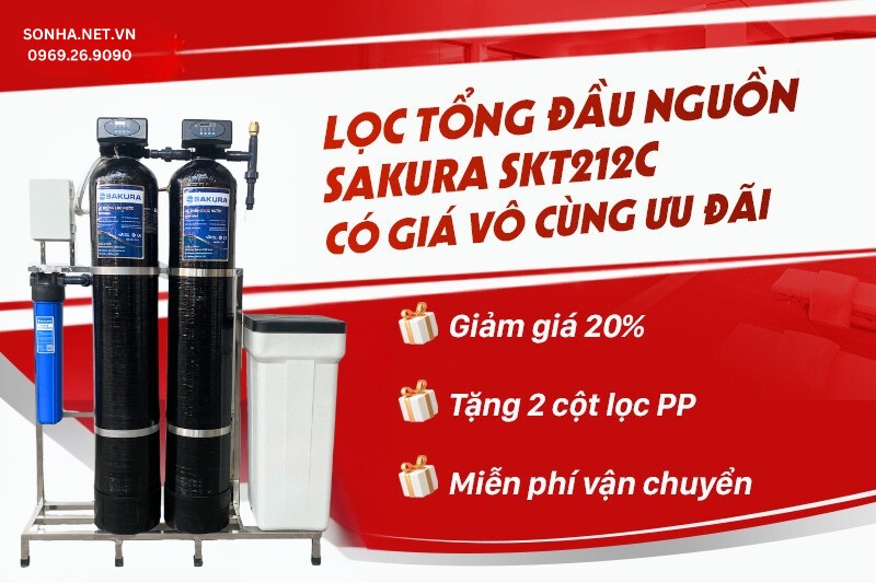 Lọc tổng đầu nguồn Sakura STK212C có mức giá vô cùng ưu đãi
