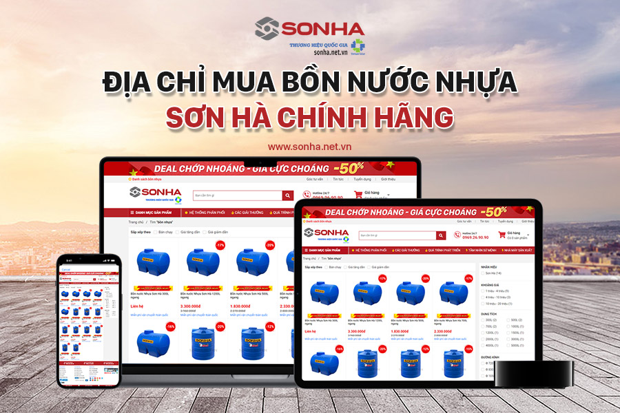 Sonha.net.vn - Địa chỉ mua bồn nhựa Sơn Hà chính hãng giá tốt