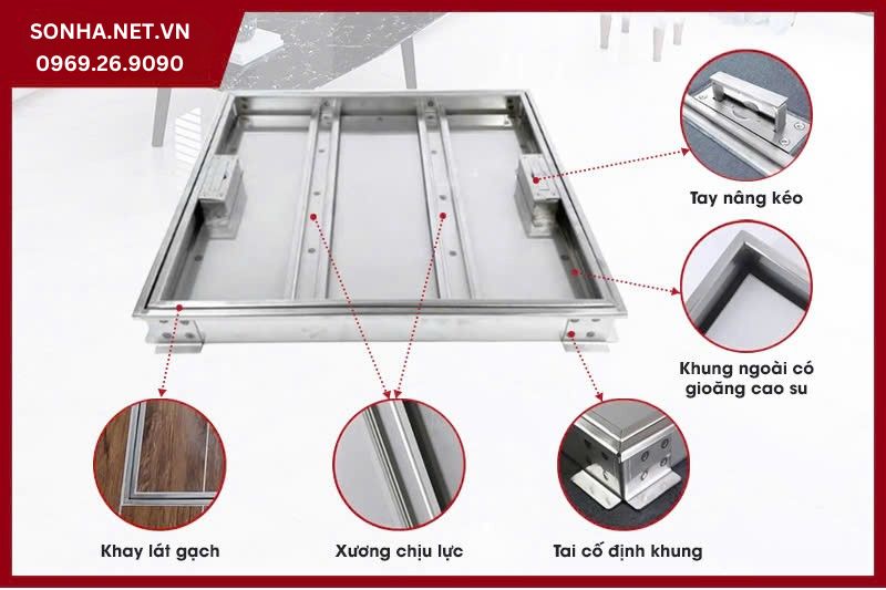 Si&ecirc;u phẩm nắp bể nước ngầm inox Sakura