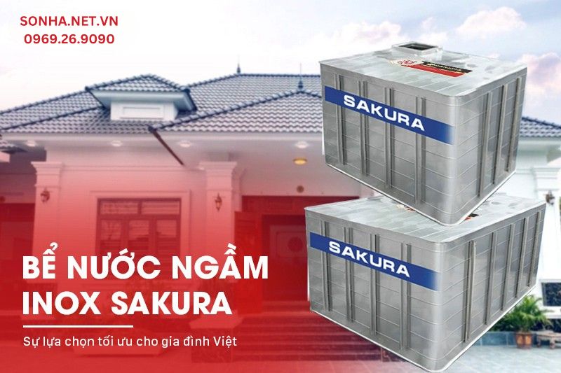 Bể ngầm inox Sakura 10.000L được sử dụng phổ biến