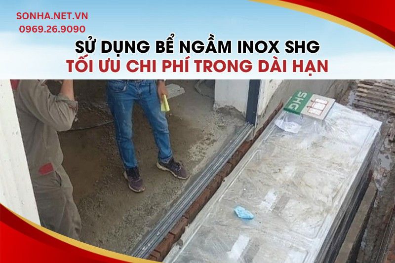 Bể nước ngầm inox Sơn H&agrave; Xanh 1500L tiết kiệm chi ph&iacute;