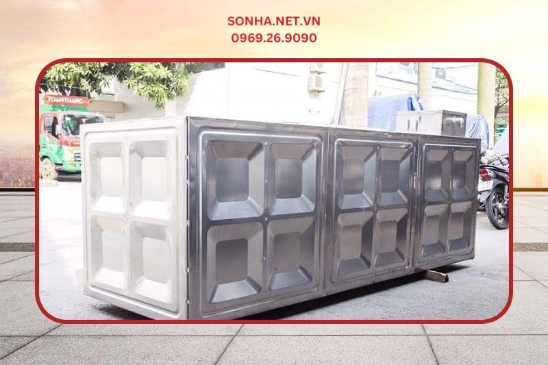 Hình ảnh lắp đặt thực tế bể ngầm inox SHG 5250L