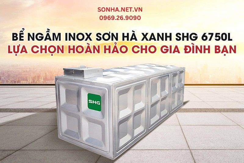 Bể ngầm inox SHG 6750L - Lựa chọn hoàn hảo cho gia đình bạn