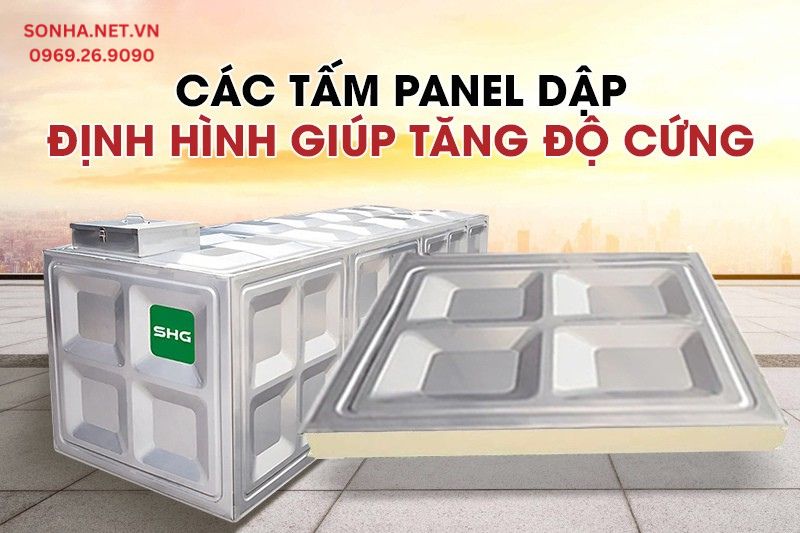 Kết cấu bể được gia cố bằng c&aacute;c tấm panel dập định h&igrave;nh