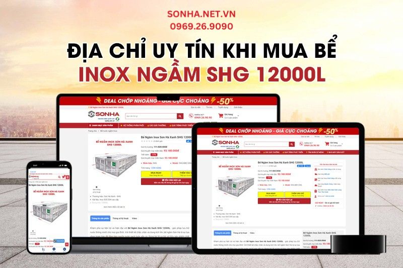 Sơn H&agrave; - Địa chỉ uy t&iacute;n khi mua bể inox ngầm SHG 12000L