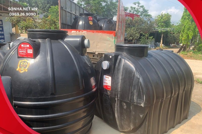 Ảnh lắp đặt thực tế bể tự hoại septic nhựa SHG SMART
