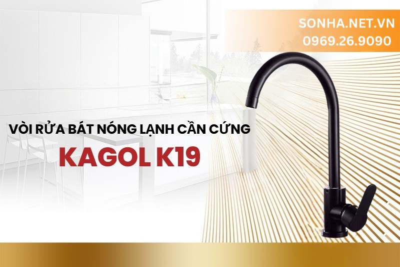 V&ograve;i rửa b&aacute;t n&oacute;ng lạnh cần cứng Kagol K19 H&agrave;n Quốc