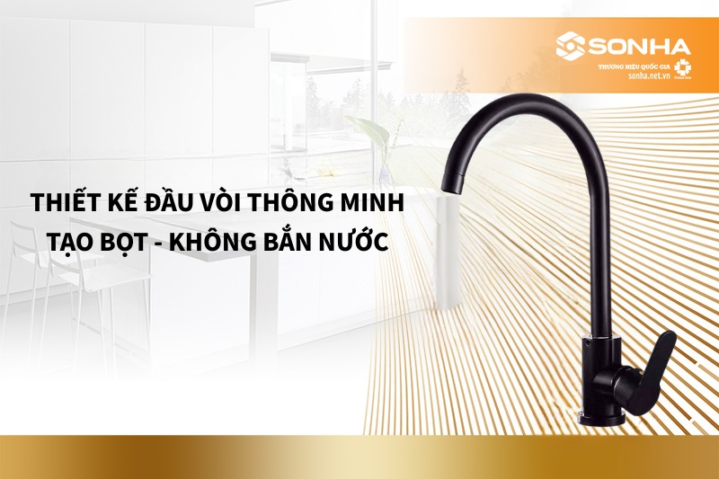 Kagol K19 có thiết kế đầu vòi tạo bọt giúp chống bắn nước