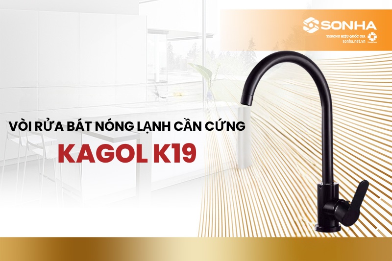 Vòi rửa bát nóng lạnh cần cứng Kagol K19 Hàn Quốc