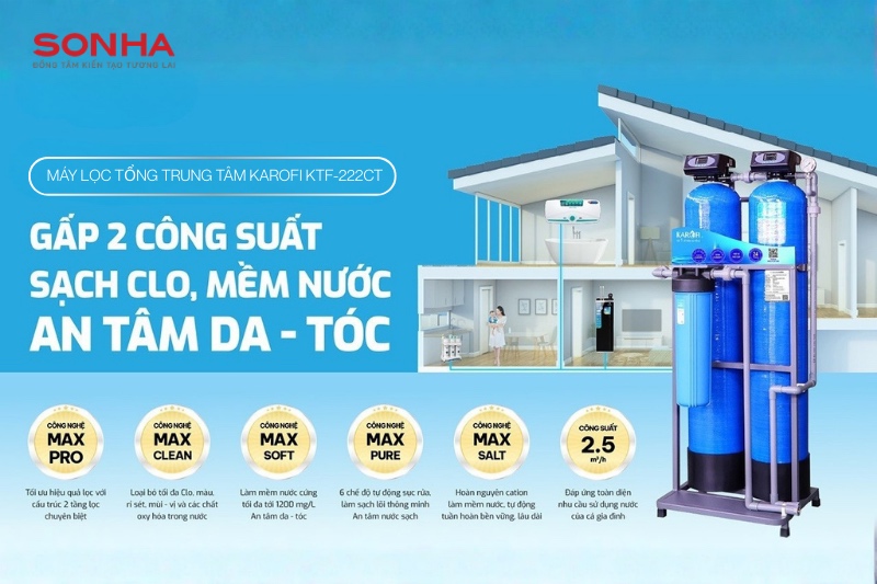 Thiết bị lọc tổng đầu nguồn KTF-222CT - N&acirc;ng tầm chất lượng cuộc sống 