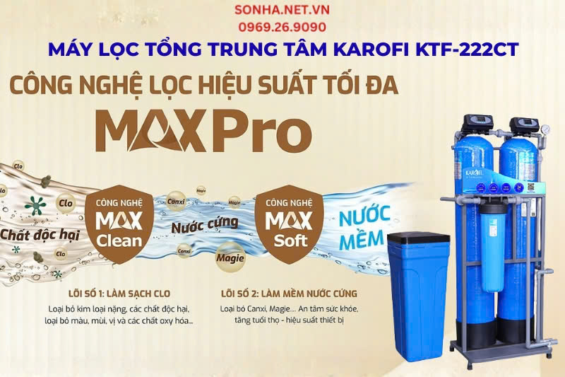 Karofi KTF-222CT với khả năng làm mềm nước