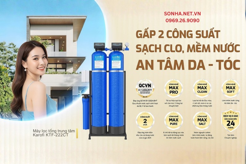 Thiết bị lọc tổng đầu nguồn KTF-222CT - N&acirc;ng tầm chất lượng cuộc sống 