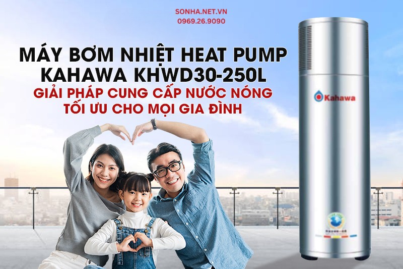 Tìm hiểu chi tiết máy bơm nhiệt Heat Pump Kahawa KHWD30-250L