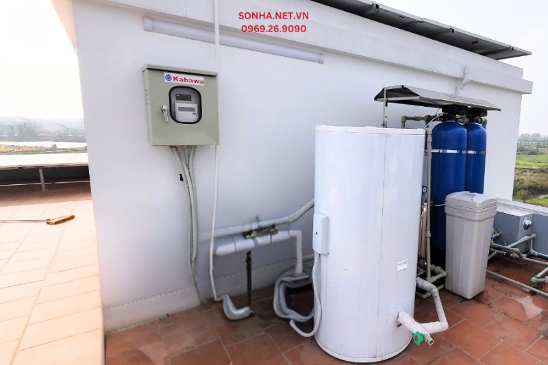 Lắp đặt liên tục máy bơm nhiệt nước nóng trung tâm Kahawa