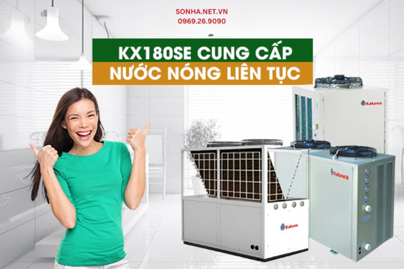 KX180SE đ&aacute;p ứng nhu cầu nước n&oacute;ng li&ecirc;n tục