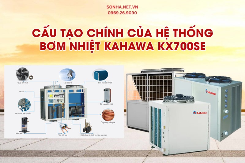 Cấu tạo của hệ thống bơm nhiệt khách sạn Kahawa KX700SE