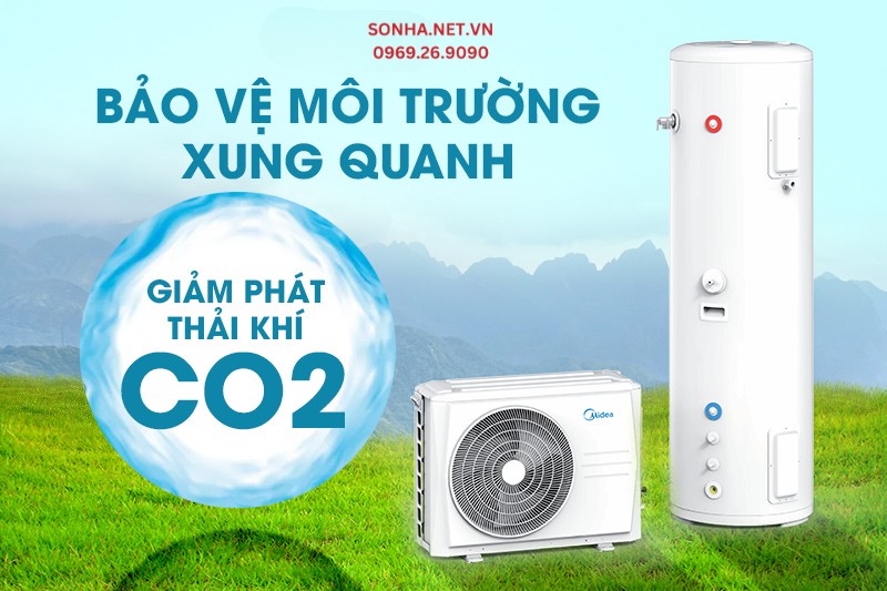 Máy bơm nhiệt Heatpump Midea MT-300R26 bảo vệ môi trường xung quanh