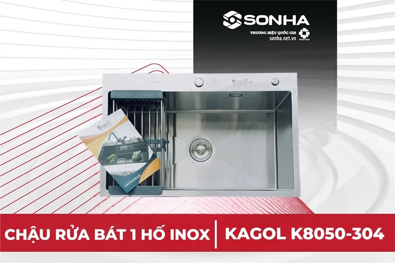 Siêu phẩm chậu 1 hố Kagol 8050-304 được đông đảo người tiêu dùng lựa chọn