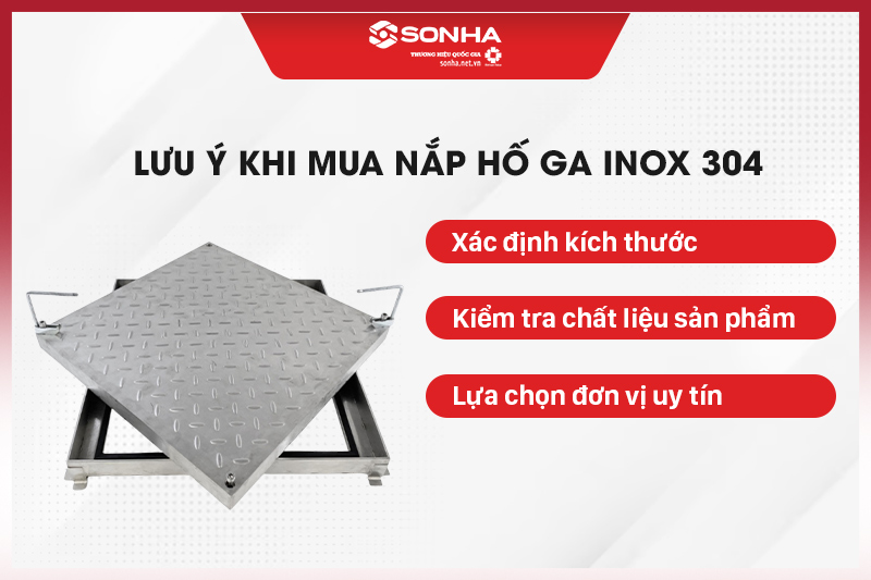 Lưu ý khi mua nắp hố ga inox kích thước 500x500x54