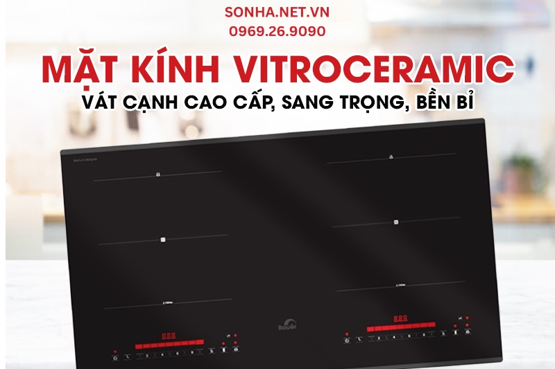Mặt k&iacute;nh của bếp từ đ&ocirc;i Bauer BE 36SS c&oacute; thiết kế đẹp mắt, chất lượng cao
