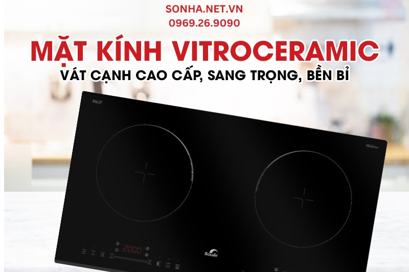 Bếp từ đôi Bauer BE 26MI Plus sở hữu mặt kính cao cấp bền bỉ
