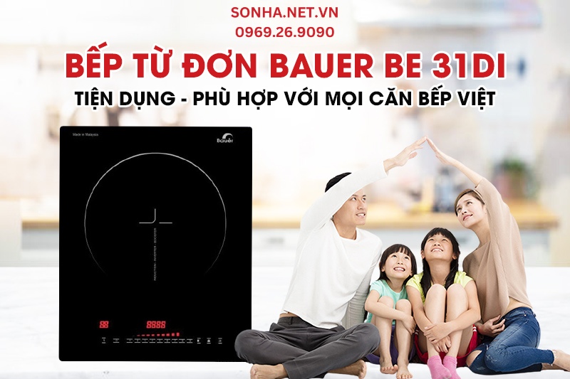 Bếp Từ Đơn Bauer BE 31DI Chính Hãng - Nhập Khẩu Malaysia