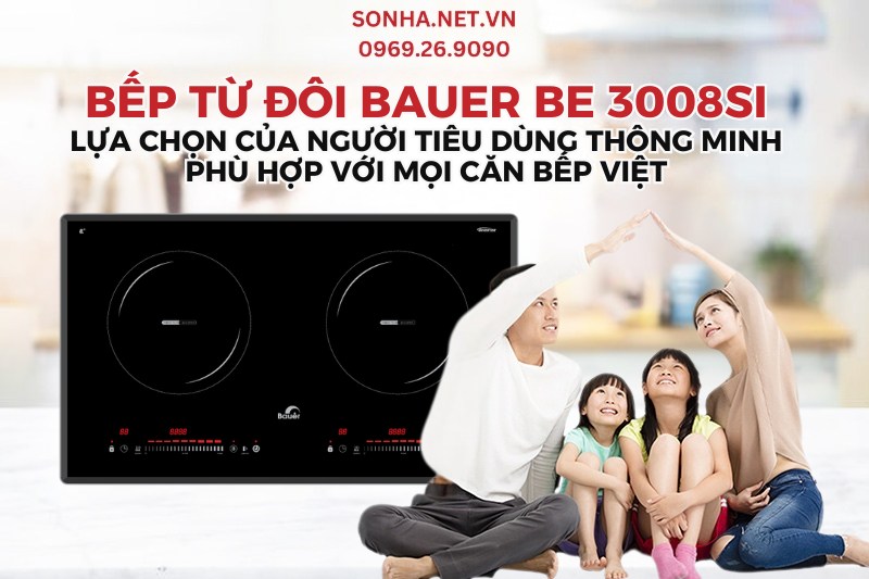 Bếp Từ Đôi Bauer BE 3008SI Công Suất 4400W