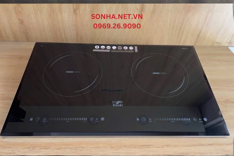 Hình ảnh thực tế của bếp Từ Đôi Bauer BE 3008SI