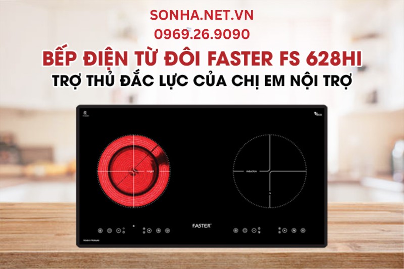 Bếp điện từ đôi Faster FS 628HI giảm giá sốc 20%