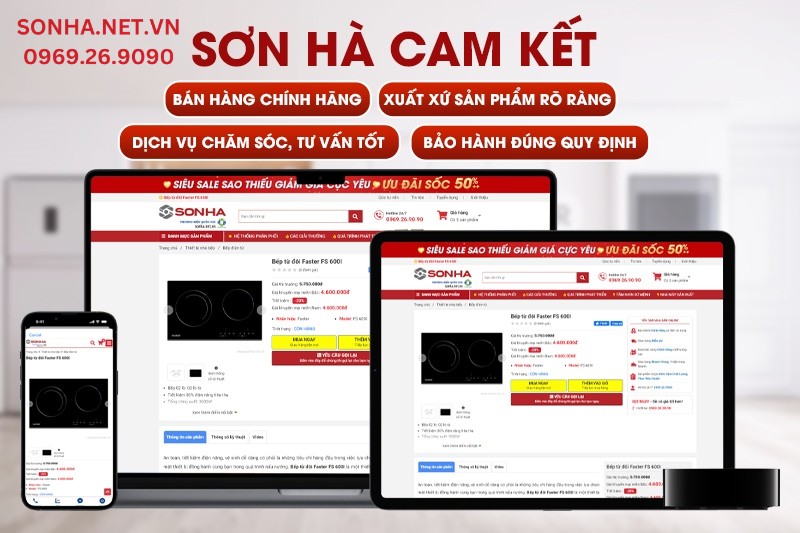 Địa chỉ mua bếp từ đôi Faster FS 600I chính hãng giá tốt siêu ưu đãi