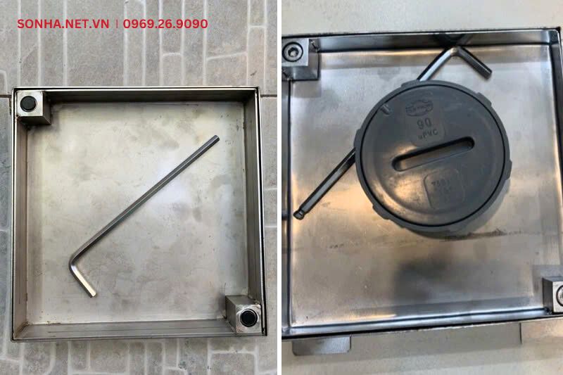 Lắp đặt nắp chờ h&uacute;t bể phốt tự hoại tại nh&agrave; kh&aacute;ch h&agrave;ng
