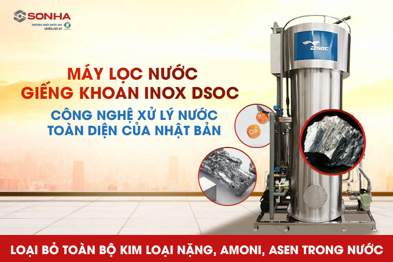 Máy lọc nước giếng Dsoc công suất 30m3 xử lý triệt để kim loại nặng, asen, amoni