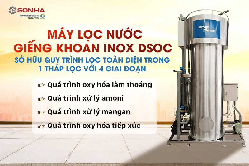 Quy trình xử lý nước toàn diện của bộ lọc nước giếng khoan inox công suất 30m3