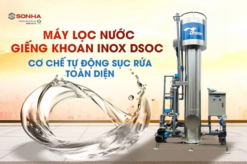 Máy lọc nước giếng công suất 10m3 có cơ chế tự động sục rửa