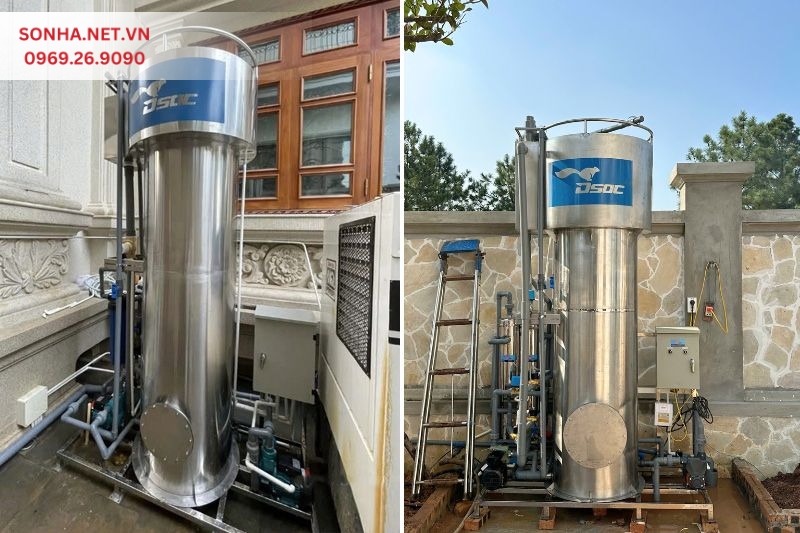 Hình ảnh lắp đặt thực tế thiết bị lọc nước giếng khoan Dsoc