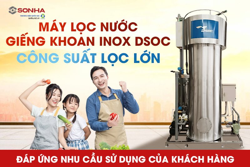 Thiết bị lọc nước giếng khoan inox 20m3 đáp ứng nhu cầu sử dụng nước lớn