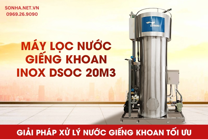 Hệ thống lọc nước giếng khoan c&ocirc;ng suất 20m3