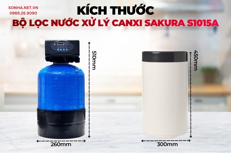 Kích thước bộ lọc tổng đầu nguồn Sakura S1015A