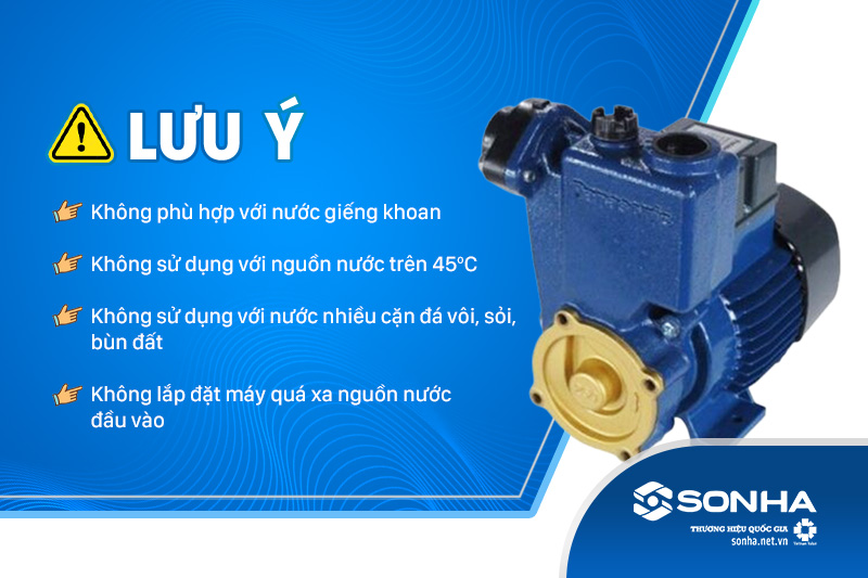 Những lưu ý khi sử dụng máy bơm nước đẩy cao Panasonic GP-250JXK 