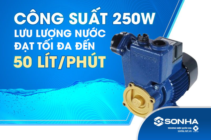 Máy bơm đẩy cao Panasonic GP-250JXK 250W có công suất lớn 