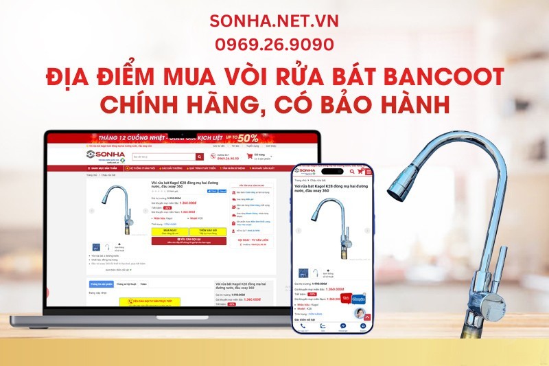 Địa điểm mua vòi rửa bát Kagol chính hãng, giá tốt